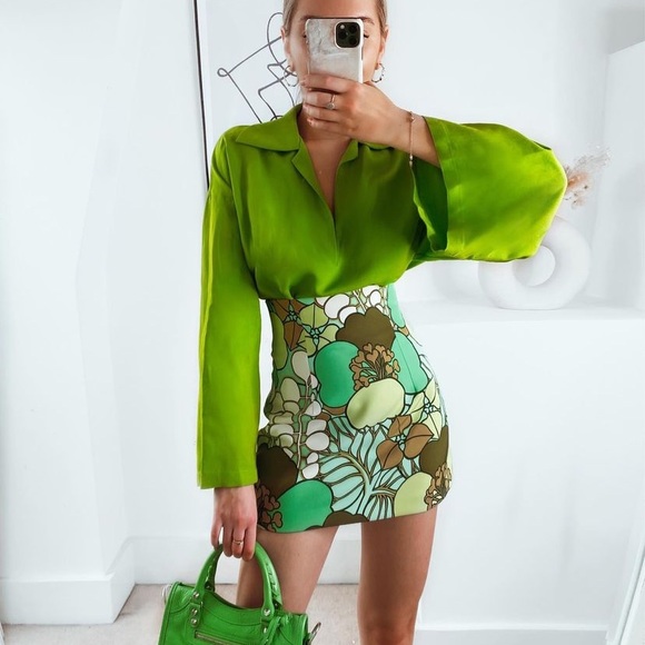 Zara Printed Mini Skirt - Picture 7 of 9